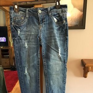 Jeans by Wallflower size 7  Destruction jeans.